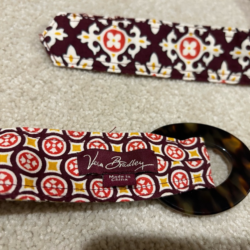 Vera Bradley Floral Belt in Red and Yellow